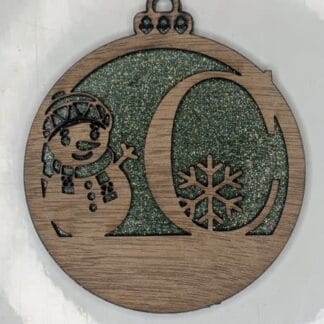Custom Engraved Wooden Bauble Decoration